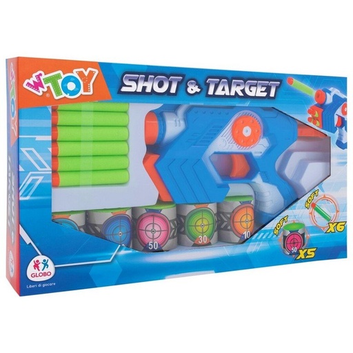 [GLO37952] PISTOLA CON 6 BALAS SUAVES / 5 BLANCOS