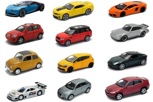 [GLO38514] 1:34-39 COCHE DE MARCAS 12ASST 24PCS/D-BOX GLOBO GLO38514