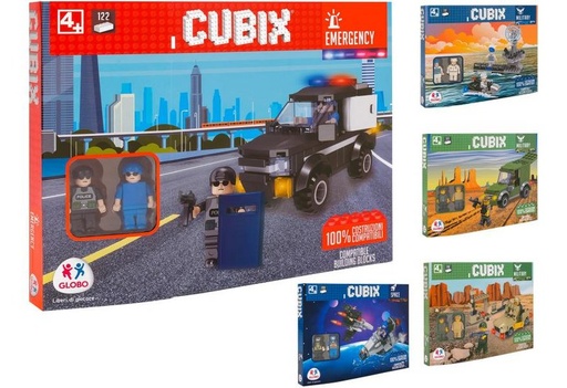 [GLO39229] CUBIX 122 PZ POLICIA CON 2 FIGURE 5 ASS.