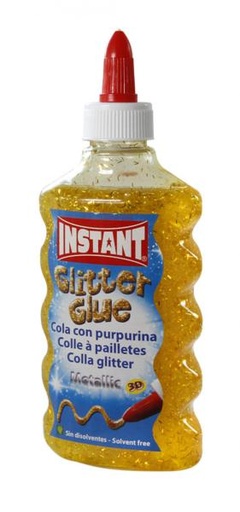 [IN11271] INSTANT COLA GLITTER GLUE METALLIC 180ml. - 6 colores