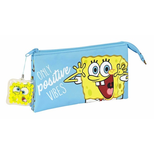 [812191744] PORTATODO TRIPLE BOB ESPONJA "POSITIVE VIBES" - Safta