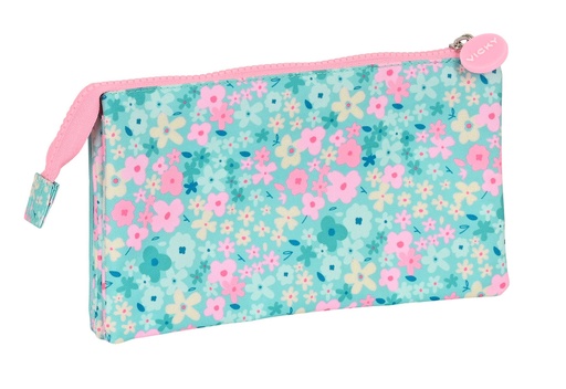 [812336744] PORTATODO TRIPLE VMB "MINT PARADISE" 22X12X3