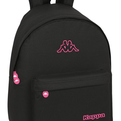 [612305774] MOCHILA KAPPA "BLACK AND PINK" 33X42X15