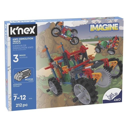 [KNEX41326] IMAGINE CAMIÓN DEMOLICIÓN 4WD KNEX 41326