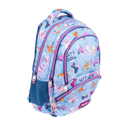 [MIL624604-RL2] Mochila escolar 4 cremalleras (25 L) serie especial Roller 2 46x30x4cm