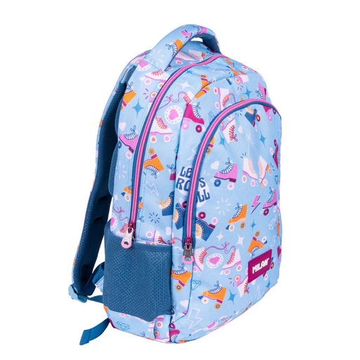 [MIL624601-RL2] Mochila escolar 2 cremalleras (21 L) serie especial Roller 2 45x31x4cm