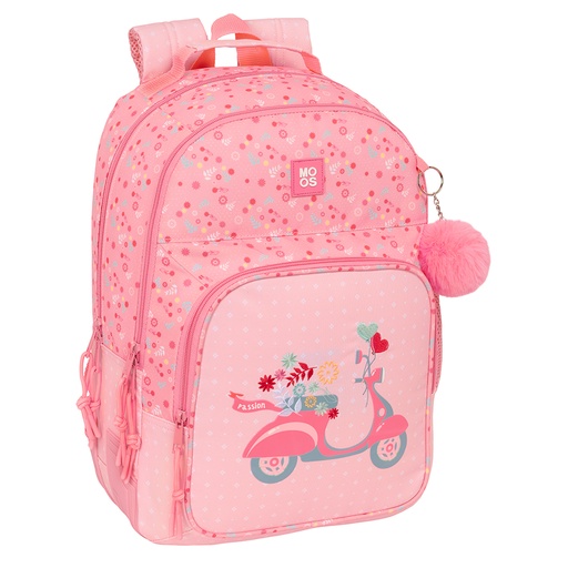 [612518773] MOCHILA DOBLE ADAPT.CARRO RECICLADO MOOS "PASSION" 32x42x3cm