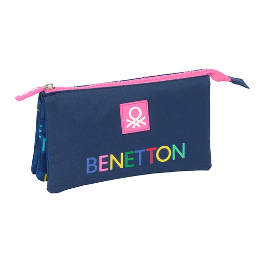 [812550744] PORTATODO TRIPLE BENETTON "DAMERO" 22x12x3cm