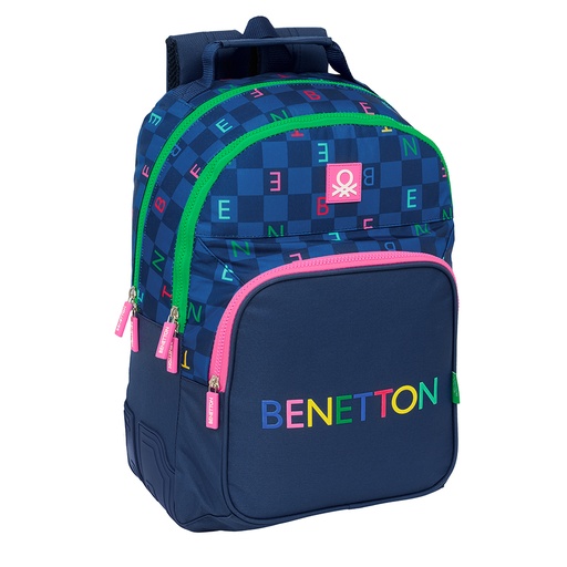 [612550773] MOCHILA DOBLE ADAPT.CARRO BENETTON "DAMERO" 32x42x3cm