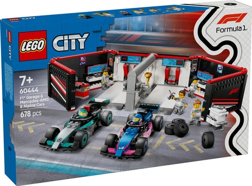 [LE60444] Garaje de F1® con Coches Mercedes-AMG y Alpine LEGO 60444