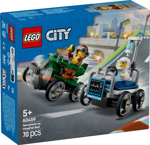 [LE60459] Pack de Coches de Carreras: Avión vs. Cama de Hospital LEGO 60459