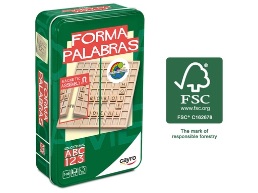 [CAY128] FORMAPALABRAS TRAVEL METAL BOX (100 % MADERA FSC)
