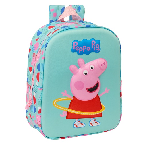 [622472011] MOCHILA GUARDERIA 3D BOLSILLO RED PEPPA PIG safta622472011