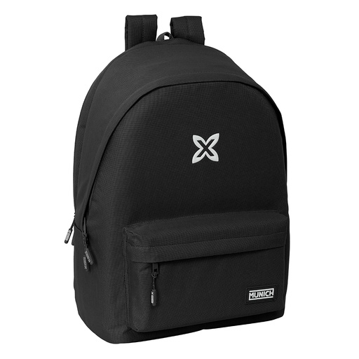 [642420820] MOCHILA DOBLE PARA PORTATIL 15,6"+USB MUNICH BASICOS "NEGRO" safta642420820