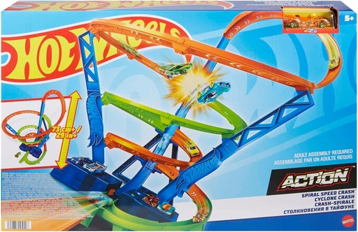 [446HJT51] PISTA ESPIRAL RÁPIDA DE CHOQUE HJT51 HOT WHEELS 