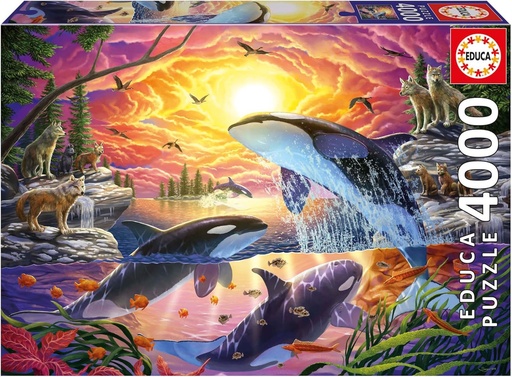 [E20259] PUZZLE 4000 ORCAS y LOBOS  │
