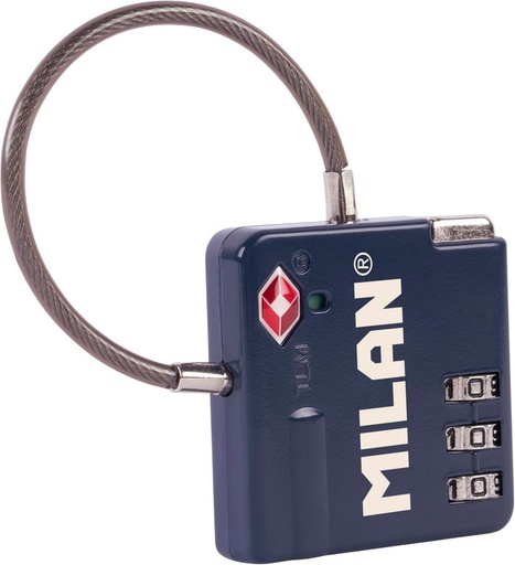 [BWM10527-SNCB] MILAN® Candado metálico TSA con cierre de combinación, colección 430 since 1918, azul