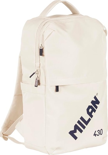 [MIL624201-SNCBG] Mochila escolar cierre bloqueable 15l, 430 since 1918 beig 46x30x4cm