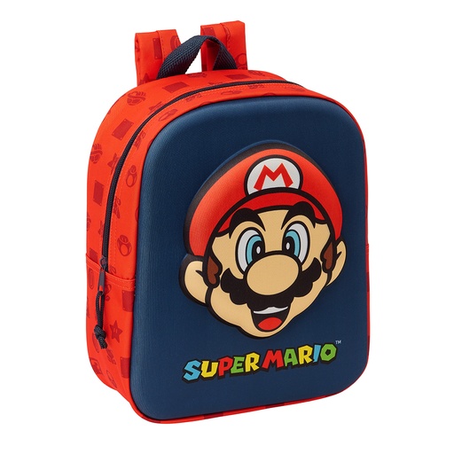 [622477011] MOCHILA GUARDERIA 3D SUPER MARIO 3D SAFTA 622477011