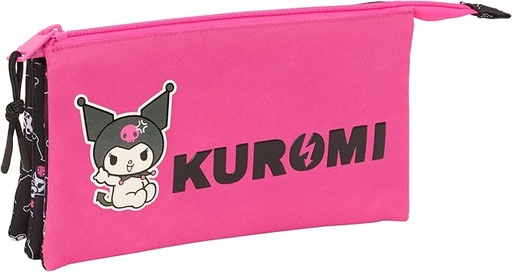 [812541744] PORTATODO TRIPLE KUROMI 22x12x1cm