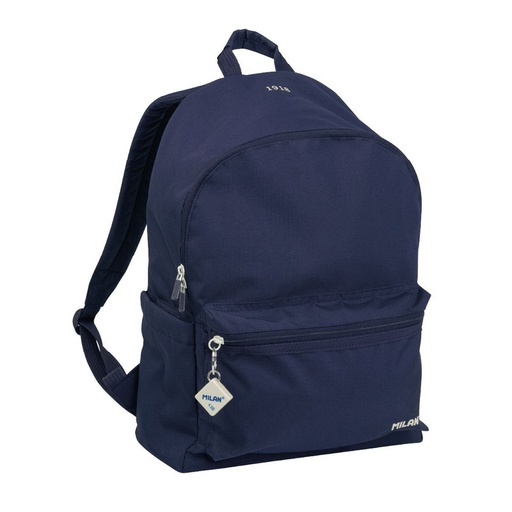 [MIL624605-SNCB] Mochila urbana clásica 2 cremalleras (22 L) colección 430 since 1918, azul marino 43x30x4cm