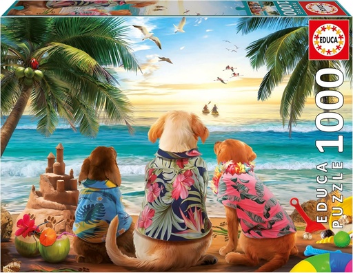 [E20291] PUZZLE 1000 PERROS EN LA PLAYA EDUCA 20291