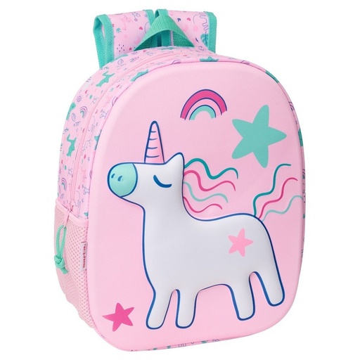 [632569890] MOCHILA 3D SAFTA 3D UNICORNIO 27x33x4cm