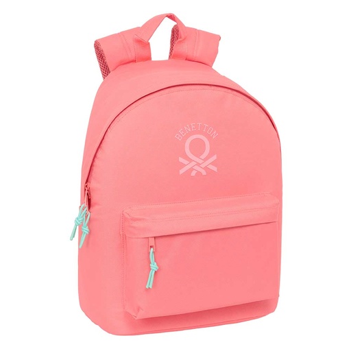 [642614819] MOCHILA PARA PORTATIL 14,1" BENETTON BASICS "CORAL" 31x43x4cm