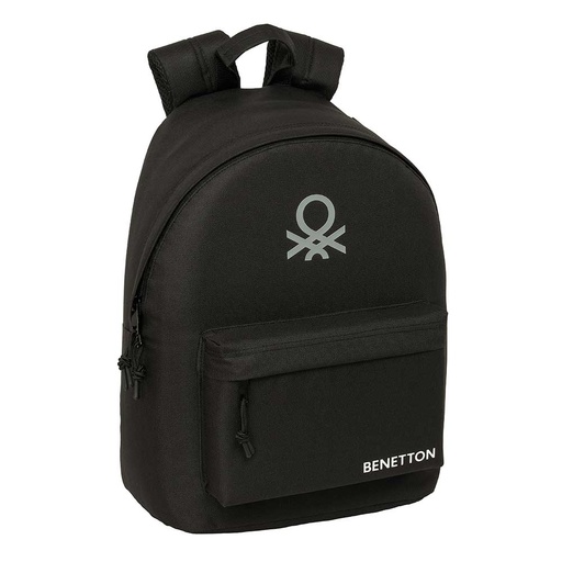 [642619819] MOCHILA PARA PORTATIL 14,1" BENETTON BASICS "NEGRO" 31x43x4cm