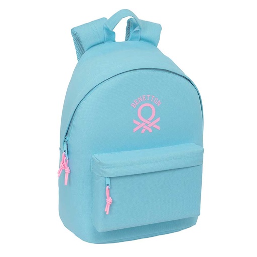 [642616819] MOCHILA PARA PORTATIL 14,1" BENETTON BASICS "CELESTE" 31x43x4cm
