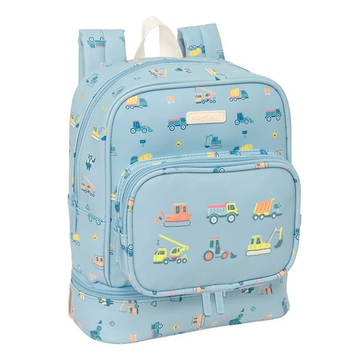 [642694233] MOCHILA NEVERA GUARDERIA SAFTA PREESCOLAR "GRUAS" 22x27x4cm