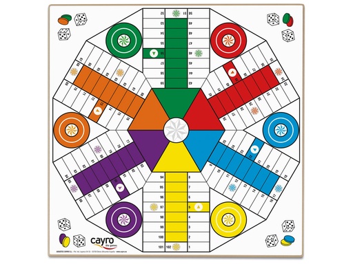 [CAYT-138-6] TAB. PARCHIS 6-OCA 40X40 cm