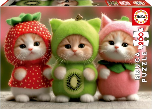 [E20496] PUZZLE 200 GATITOS FRUTALES FSC(R) EDUCA 20496