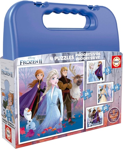 [E18114] PUZZLE MALETA PROGRES.FROZEN BLAU F  EDUCA 18114