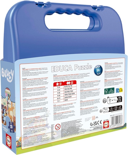 [E20348] PUZZLE MALETA 2x20 BLUEY EDUCA 20348