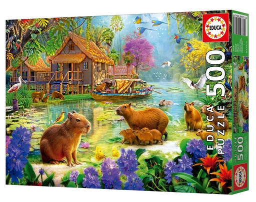 [E20547] PUZZLE 500 PUEBLO DE CAPIBARAS FSC(  EDUCA 20547