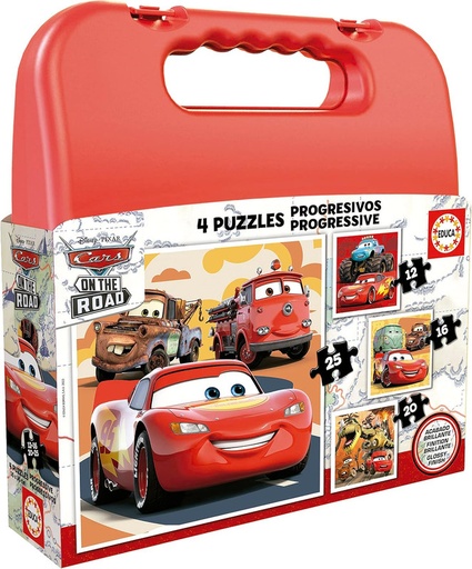 [E19677] PUZZLE MALETA PROGR.CARS 12-16-20-2  EDUCA 19677