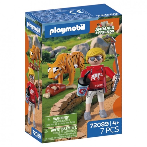 [PL72089] Zoo: Tigre y visitante PLAYMOBIL 72089