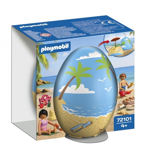 [PL72101] Play Egg: Vacaciones en la playa PLAYMOBIL 72101