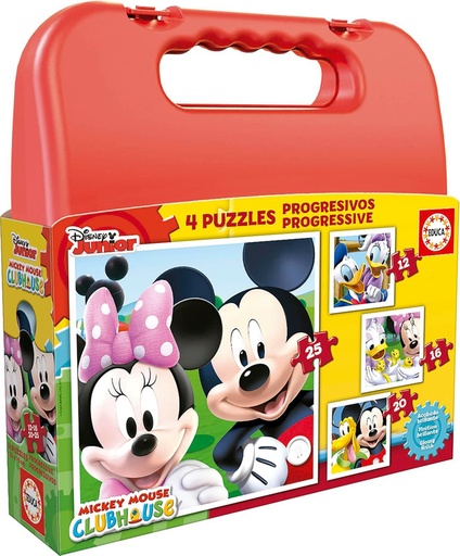 [E16505] PUZZLE MALETA PROG MICKEY ROJO FSC( EDUCA 16505