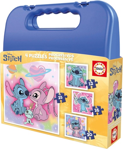 [E20472] PUZZLE MALETA PROGRESIVOS STITCH FS EDUCA 20472