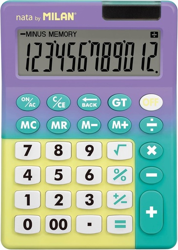 [MIL151812-SNPRBL] Calculadora de sobremesa grande de 12 dígitos, Sunset