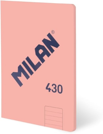 [MIL57252-G48-X4-RO] libretas A5 encoladas, papel a líneas ROSA(7 mm), 48 hojas de 95 gr/m², colección 430 since 1918