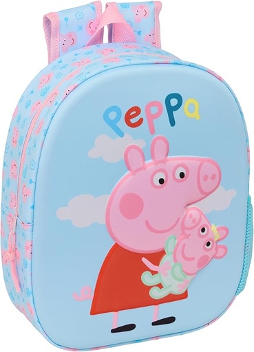 [622604890] MOCHILA 3D PEPPA PIG SAFTA 622604890 27x33x3cm