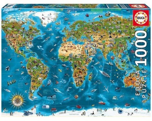 [E19022] PUZZLE 1000 MARAVILLAS DEL MUNDO EDUCA 19022