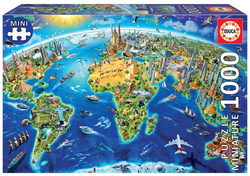 [E19036] PUZZLE 1000 SÍMBOLOS MUNDO-MINIATUR EDUCA 19036 SÍMBOLOS MUNDO-MINIATUR