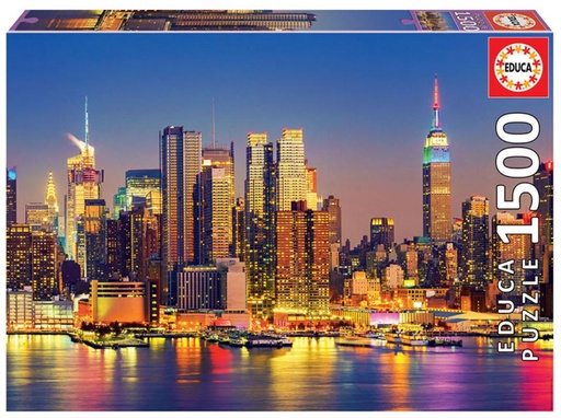 [E18466] PUZZLE 1500 MANHATTAN DE NOCHE FSC EDUCA 18466