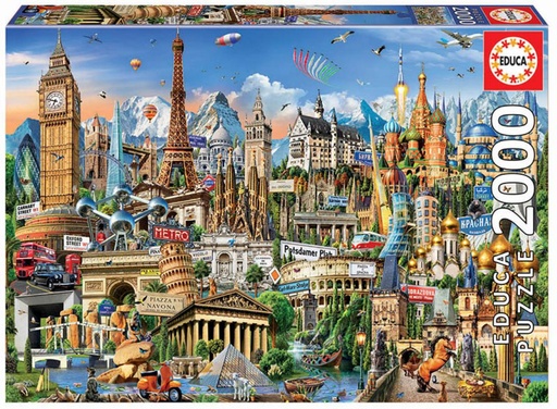 [E17697] PUZZLE 2000 SÍMBOLOS DE EUROPA EDUCA 17697