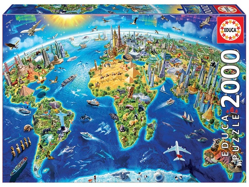 [E17129] PUZZLE 2000 SIMBOLOS DEL MUNDO FSC( EDUCA 17129