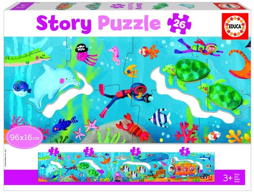 [E18902] PUZZLE 26 MUNDO SUBMARINO "STORY PUZZLE" EDUCA 18902